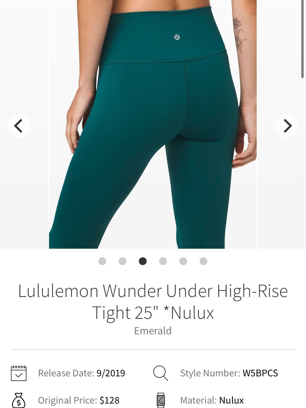 lululemon athletica Wunder Under High-Rise Leggings in Emerald Teal